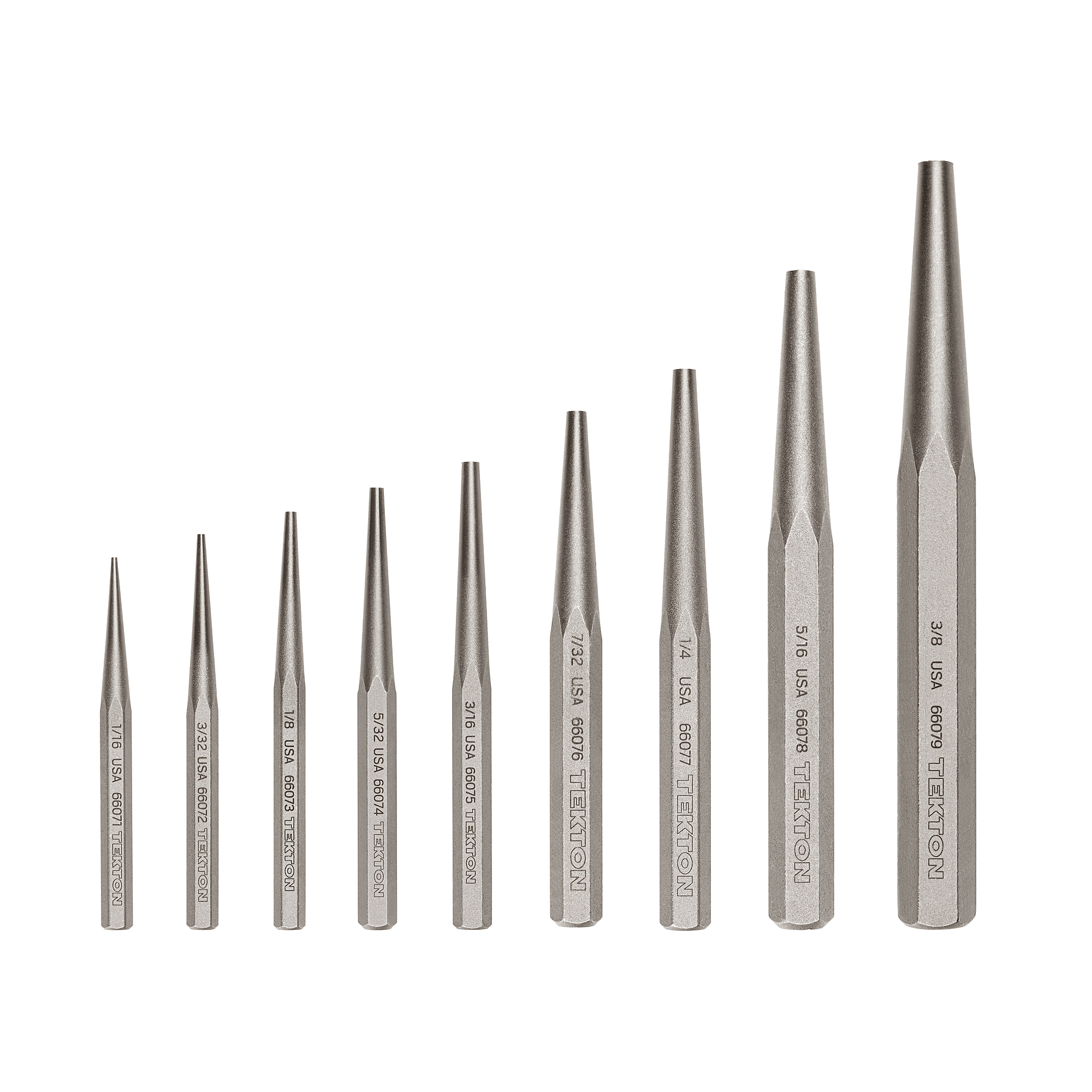 TEKTON Solid Punch Set, 9-Piece (1/16 - 3/8 in.) | PNC94001